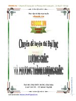 Chuyên đề lượng giác và phương trình lượng giác 2015