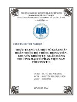 Thực trạng và giải pháp hoàn thiện hệ thống động viên khuyến khích tại Ngân hàng Thương mại Cổ phần Việt Nam Thương tín