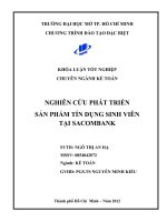 Nghiên cứu phát triển sản phẩm tín dụng sinh viên tại Sacombank