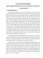 SÁNG KIẾN KINH NGHIỆM MỘT SỐ BIỆN PHÁP RÈN CHỮ VIẾT CHO HỌC SINH LỚP 1