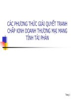 Slide môn pháp luật kinh tế: Giải quyết tranh chấp trong kinh doanh thương mại