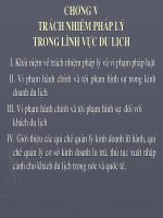 Slide môn pháp luật trong kinh doanh du lịch: Chương 6: Trách nhiệm pháp lý trong lĩnh vực du lịch
