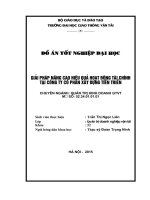luận văn tài chính ngân hàng Giải pháp nâng cao hiệu quả hoạt động tài chính tại Công ty cổ phần xây dựng Tiến Triển