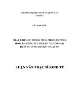 Phát triển hệ thống phân phối sản phẩm IBM của Công ty cổ phần thương mại dịch vụ Vùng đất kỹ thuật số