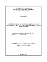 Nghiên cứu loại chất lỏng hợp lý cho công tác nứt vỉa thủy lực các giếng dầu khí tại miền võng Hà Nội