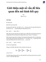 Giới thiệu một số vấn đề liên quan đến mô hình hồi quy