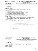 Đề thi thử vào Lớp 10- Ngữ văn