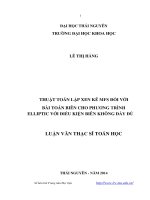 Thuật toán lặp xen kẽ MFS đối với bài toán biên cho phương trình Elliptic với điều kiện biên không đầy đủ