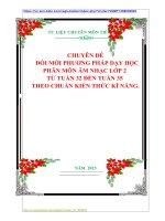 CHUYÊN ĐỀ   ĐỔI MỚI PHƯƠNG PHÁP DẠY HỌC PHÂN MÔN ÂM NHẠC LỚP 2  TỪ TUẦN 32 ĐẾN TUẦN 35  THEO CHUẨN KIẾN THỨC KĨ NĂNG.