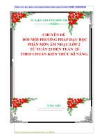 CHUYÊN ĐỀ   ĐỔI MỚI PHƯƠNG PHÁP DẠY HỌC PHÂN MÔN ÂM NHẠC LỚP 2  TỪ TUẦN 25 ĐẾN TUẦN  28  THEO CHUẨN KIẾN THỨC KĨ NĂNG.