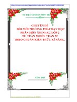 CHUYÊN ĐỀ   ĐỔI MỚI PHƯƠNG PHÁP DẠY HỌC PHÂN MÔN ÂM NHẠC LỚP 2  TỪ TUẦN 28 ĐẾN TUẦN 32  THEO CHUẨN KIẾN THỨC KĨ NĂNG.