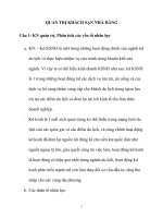 đề cương ôn thi môn QUẢN TRỊ KHÁCH SẠN NHÀ HÀNG đại học thương mại VCU