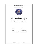 thảo luận Môn Lịch sử nhà nước và pháp luật trình bày những đặc trưng cơ bản của Bộ luật Hammurabi ở Lưỡng Hà cổ đại luật