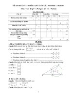 Đề thi khảo sát chất lượng giữa kỳ 2 môn Toán 9-TG