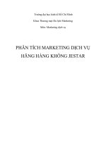 Phân tích Marketing dịch vụ của Jetstar Pacific Airlines