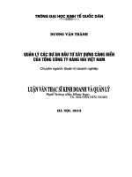 Quản lý các dự án đầu tư xây dựng cảng biển của Tổng công ty Hàng hải Việt Nam