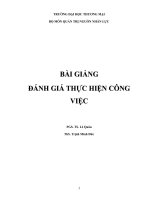 Bài giảng đánh giá thực hiện công việc