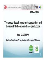 The properties of rumen microorganism and their contribution to methane production