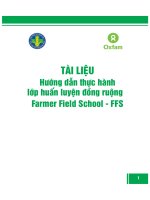 Tài liệu hướng dẫn thực hành lớp huấn luyện đồng ruộng Farmer Field school  FFS