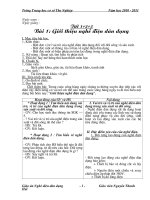 giao an nghe 9 - tiet 1+2+3