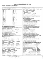 Bài tập Unit 13 (hay )