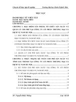 Hoàn thiện kế toán chi phí sản xuất và tính giá thành sản phẩm tại Công ty cổ phần thương mại và dịch vụ Nam Hà Nội