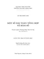 Một số bài toán tổng hợp về hàm số