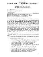 Chương trình Hội nghị tổng kết 10 phổ cập giáo dục