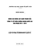Nâng cao năng lực cạnh tranh của công ty cổ phần chứng khoán Quốc Gia giai đoạn 2013 đến 2016
