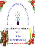 Bài 33-Axit sunfuric va muối sunfat (tiết 1)