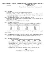 Đề thi chọn HSG địa lý 9 - Đề 1