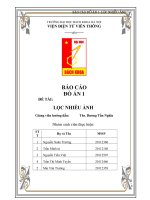 Đồ án Lọc nhiễu ảnh