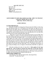 Kinh nghiệm tổ chức hoạt động dạy đọc - hiểu tác phẩm kí chương trình chuẩn lớp 11 theo đặc trưng thể loại