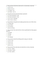 Trắc nghiệm Word 2