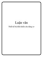 THIẾT KẾ BỘ ĐIỀU KHIỂN CHO ĐỘNG CƠ