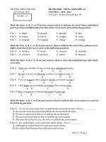 de thi thu TN 12- lan 2