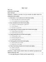 Luận văn tốt nghiệp: Hoàn thiện hoạt động phân tích tài chính tại khách sạn Moevenpick Hà Nội