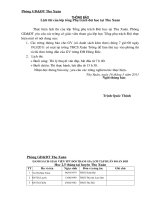 Thông báo về lịch thi của lớp tổng phụ trách đội tại huyện Thọ Xuân