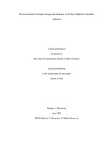 The Development Continuum  Change and Modernity in the Gayo Highlands of Sumatra, Indonesia