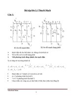 Bài tập lớn Lý thuyết mạch 1 Bách Khoa Hà Nội