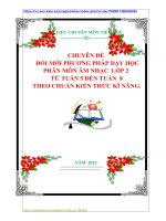 CHUYÊN ĐỀ   ĐỔI MỚI PHƯƠNG PHÁP DẠY HỌC PHÂN MÔN ÂM NHẠC  LỚP 2  TỪ TUẦN 5 ĐẾN TUẦN  8  THEO CHUẨN KIẾN THỨC KĨ NĂNG.