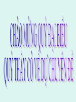 CHUYÊN ĐỀ TỔ HÓA SINH