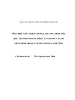 Đối chiếu giữa triệu chứng lâm sàng, hình ảnh Siêu âm (theo thang điểm của Sasson) và giải phẫu bệnh trong u buồng trứng  lành tính