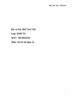 BÀI TẬP Xử lý tín hiệu số Bùi VĂn Việt