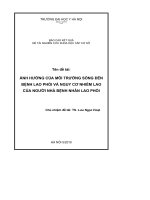 Bệnh lao phổi và nguy cơ nhiễm lao của người nhà bệnh nhân lao phổi học đường tại thành phố Hà Nội năm 2008