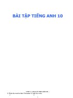 BÀI TẬP TIẾNG ANH 10