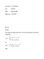 BÀI TẬP Xử lý tín hiệu số