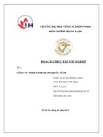 BÁO CÁO THỰC TẬP TẠI CÔNG TY TNHH KINH DOANH QUỐC TẾ PT