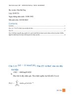 BÀI TẬP Xử lý tín hiệu số Chu Ba Duy