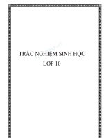 Trắc nghiệm sinh học lớp 10